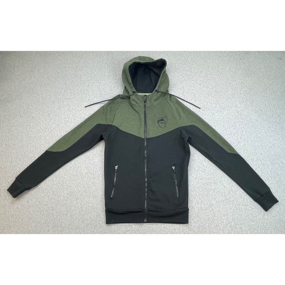 Alphalette Hoodie Mens Medium Cotton Blend Full Zip Drawstring